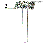 Стойка верхняя (РОК90S),труба L=52мм TBA52S (регулир.75-101мм) АСП