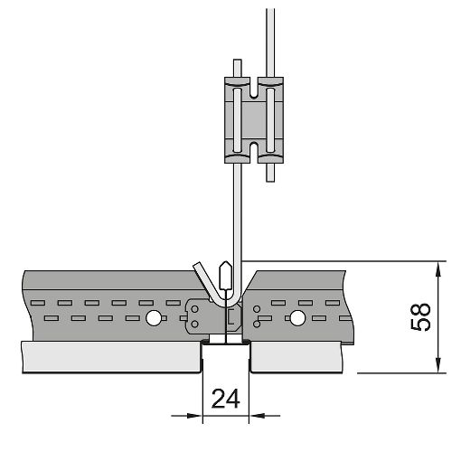 Металлическая панель LAY-IN Metal Микроперфорация Rd 1522 с В15  Tegular 16 600x600x16 арт.BP9682M6H5