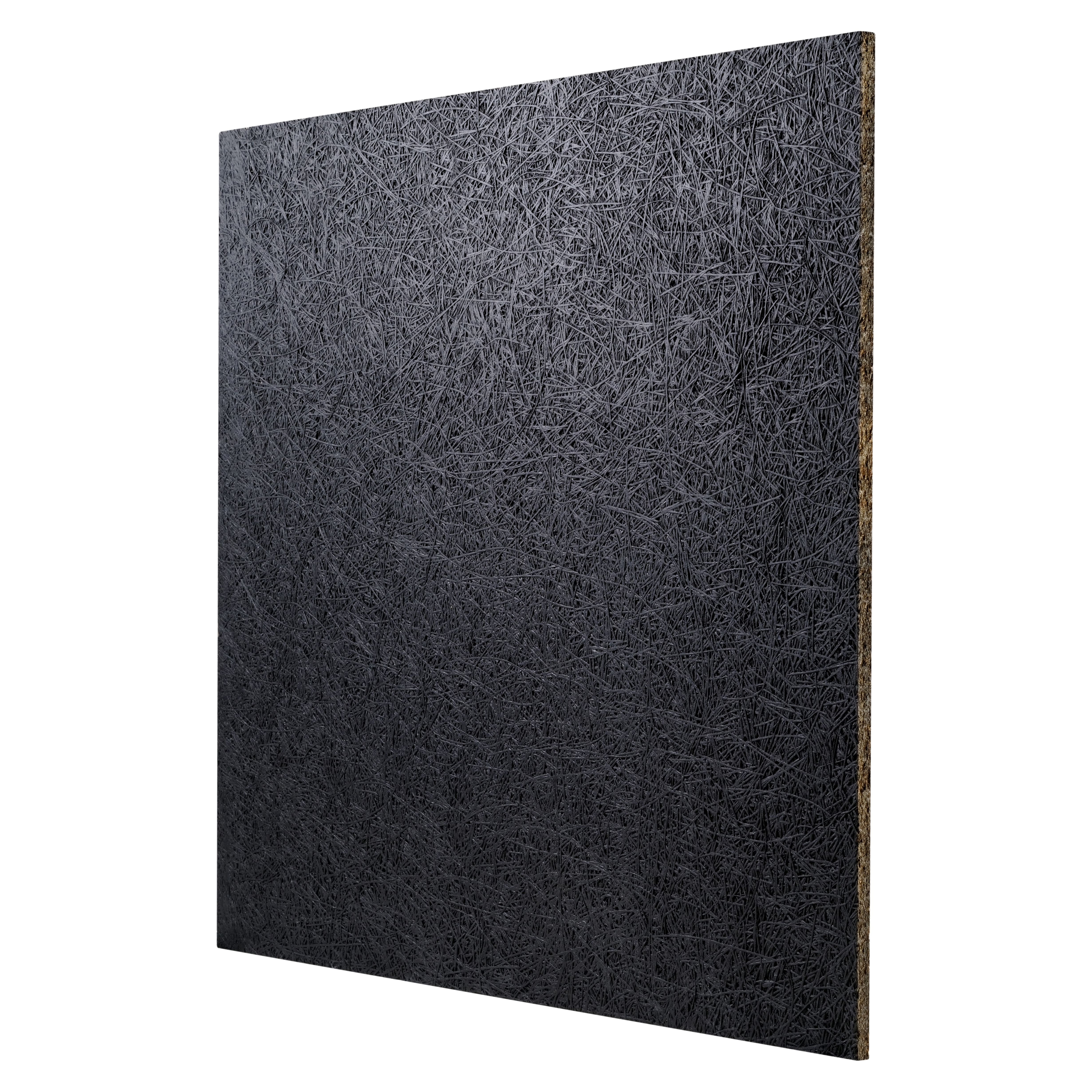 Деревянная (фибролитовая) потолочная панель GB600W10600BK 600х600х14. Цвет черный. Фото N2