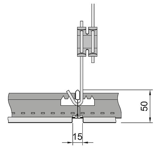 Металлическая панель LAY-IN Metal Перфорация Rg 2516 с флисом  MicroLook 8 300x1200x8 арт.BP3720M6H2