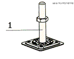 Стойка нижняя (РОК300S),труба L=239мм ТНБ239S (регулир.267-333мм) АСП