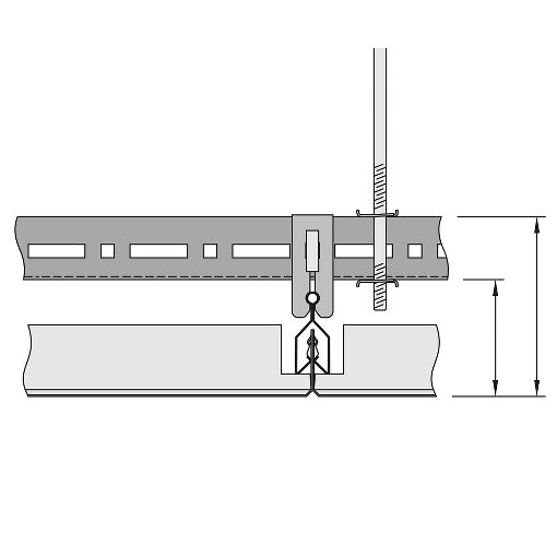 Металлическая панель CLIP-IN Metal V-Clip 1200x300 мм перфорация Rg1504 цвет RAL9010  арт.BPCS9859M6B1L120