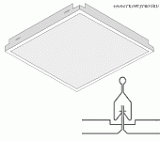 Кассетный потолок AP300*300АС/45° белая оцинковка 9003(Албес)