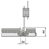 Металлическая панель LAY-IN Metal Перфорация Rg 2516  Tegular 2 600x600x15 арт.BP9443M6G1