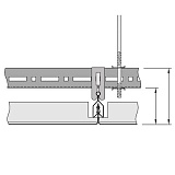 Металлическая панель CLIP-IN Metal V-Clip 1500x300 мм перфорация Rg1504 цвет Global White  арт.BPCS9859M6B1L150WG